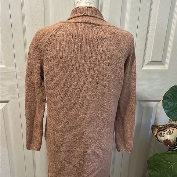 Tan Open Front Cardigan - Picture 4 of 7